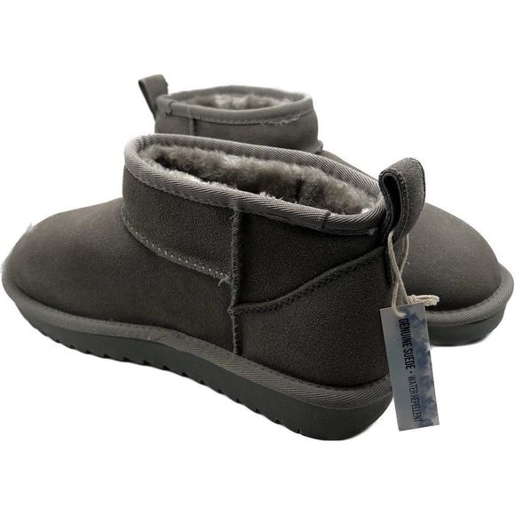 CUSHIONAIRE Women's cozy genuine suede pull on boot +Memory Foam 9 Grey - Picture 5 of 5